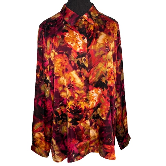 Susan Graver Plus Size Blouse - Picture 1 of 10